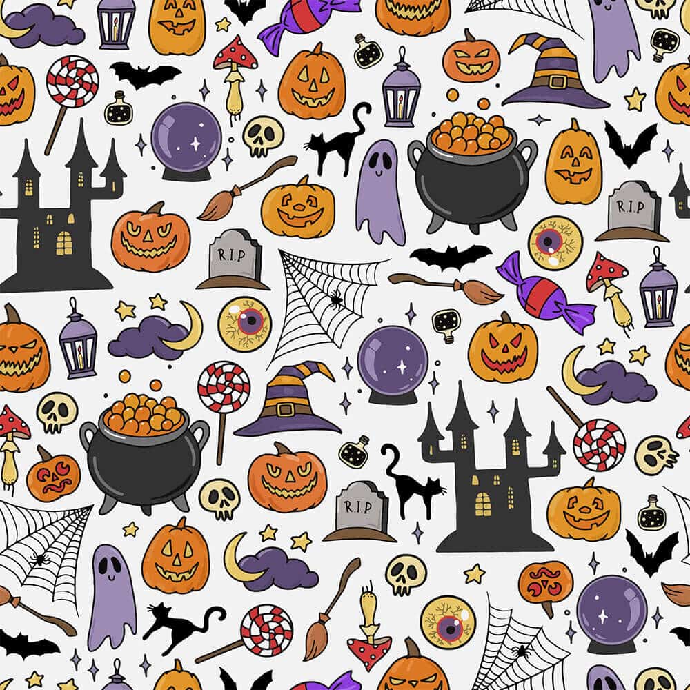 Halloween Digital papers pages scrapbook paper pack of 14 printable,  instant download, Cute, background, 8.5″ x 11″ – CutFilesPlus
