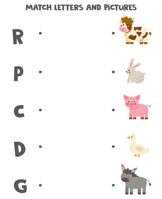 Free Printable Letter Matching Worksheets - Tulamama