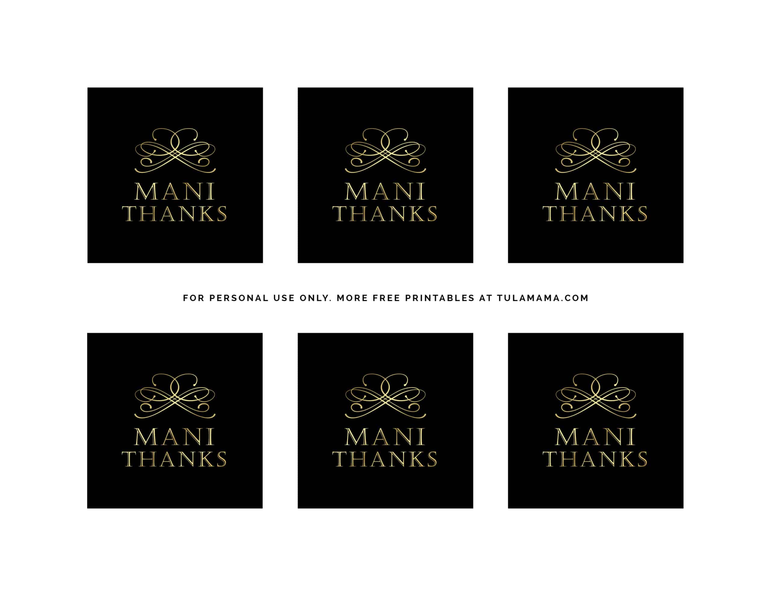 manicure baby shower tags