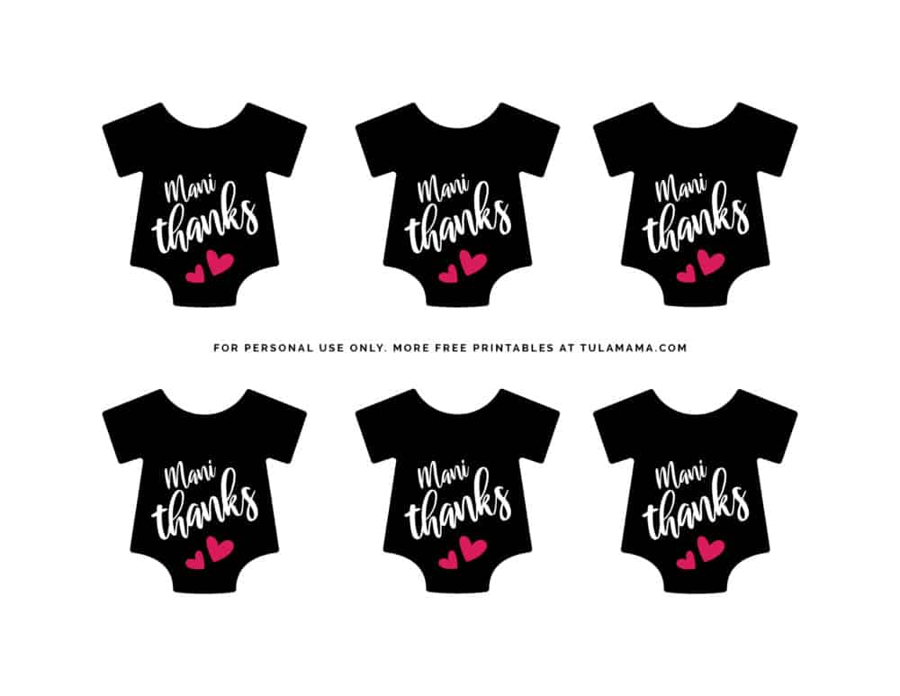 Free Printable Baby Onesie Template For Baby Shower Decorations - Tulamama