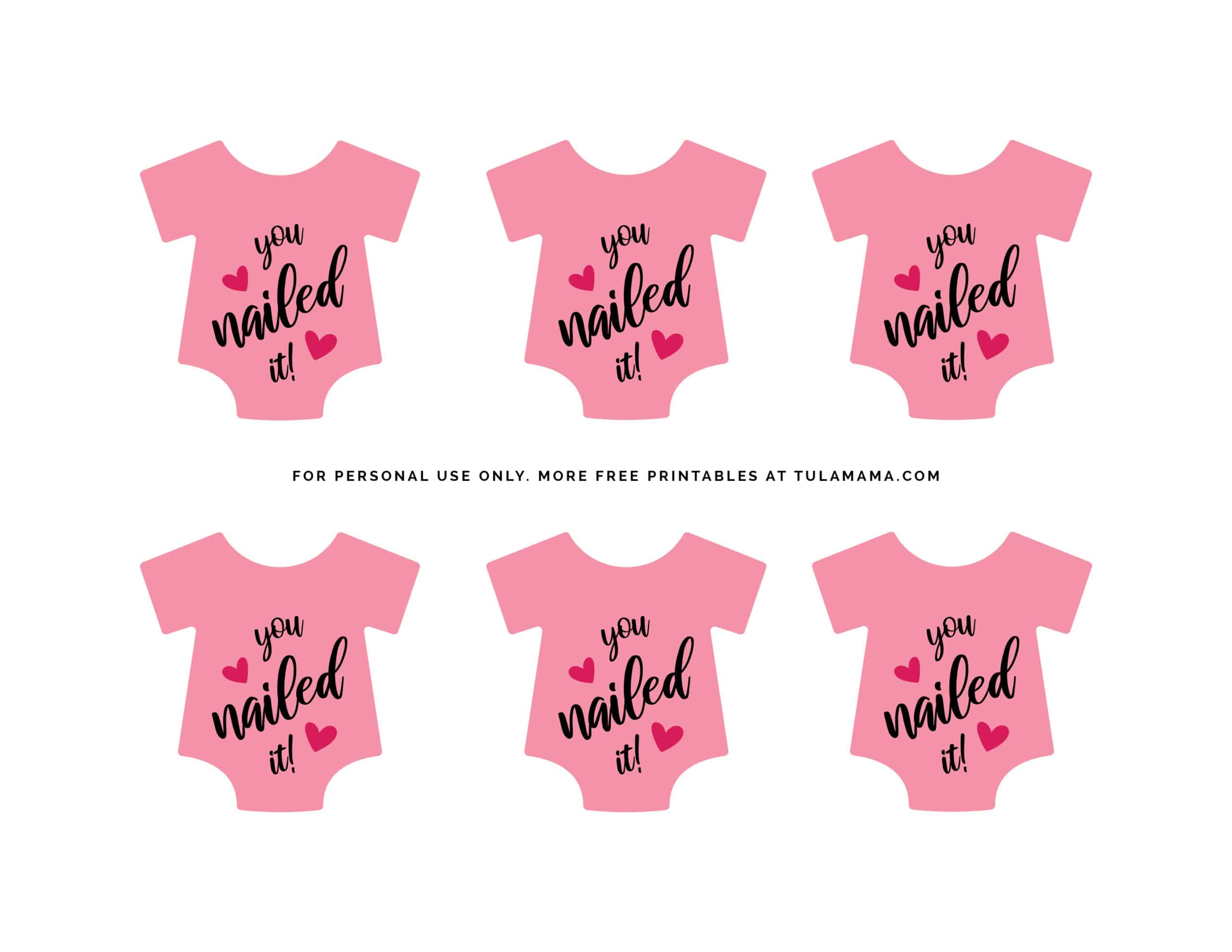 Printable Baby Girl Clothing Labels