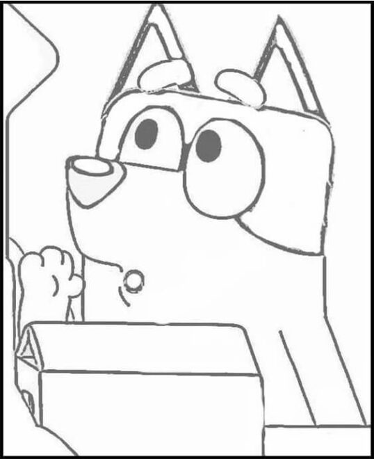 Bluey House Coloring Sheets