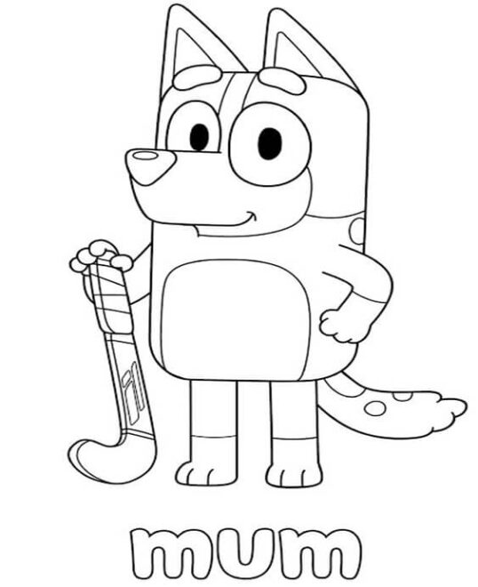 Free & Easy To Print Bluey Coloring Pages - Tulamama