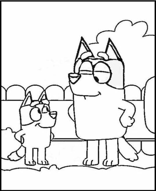 Free & Easy To Print Bluey Coloring Pages - Tulamama