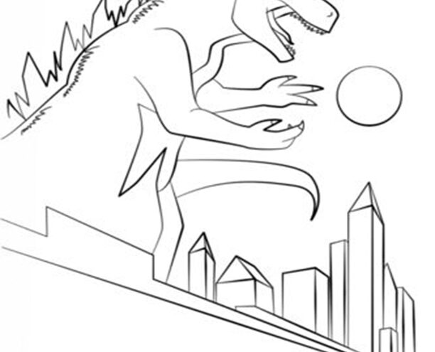 660 Godzilla Cartoon Coloring Pages  Best Free