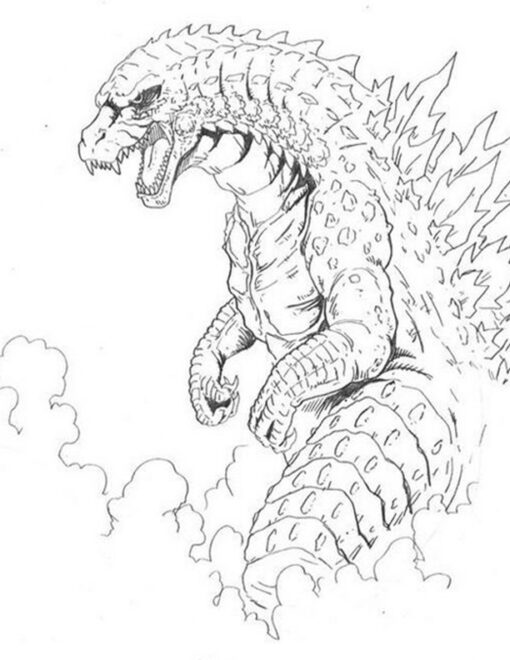 Free & Easy To Print Godzilla Coloring Pages - Tulamama