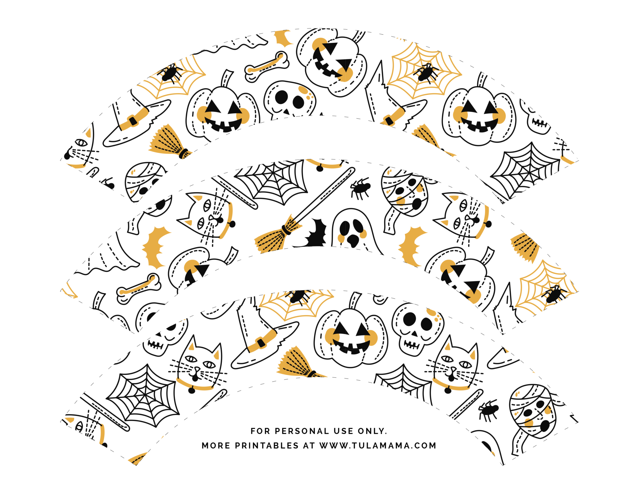 Oh So Cute Halloween Cupcake Wrappers Free Printables Tulamama