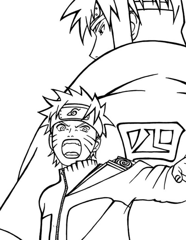 free easy to print naruto coloring pages tulamama