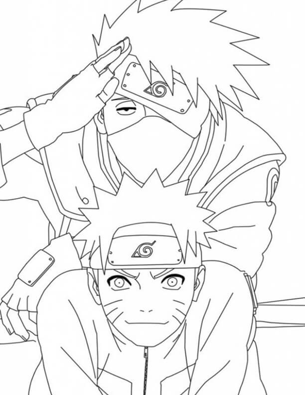 Image result for Naruto Kakashi coloring page  Naruto drawings, Anime  lineart, Naruto drawings easy