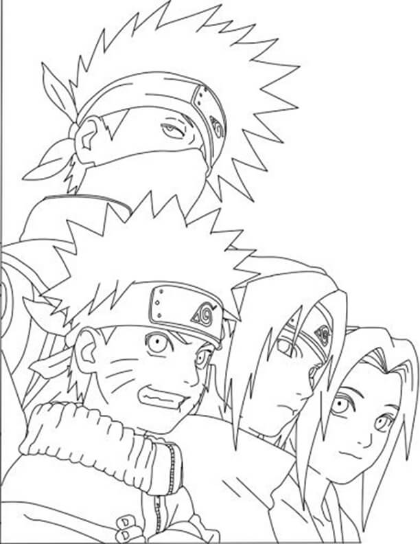 coloring pages naruto