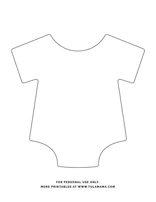 Free Printable Baby Onesie Template For Baby Shower Decorations - Tulamama