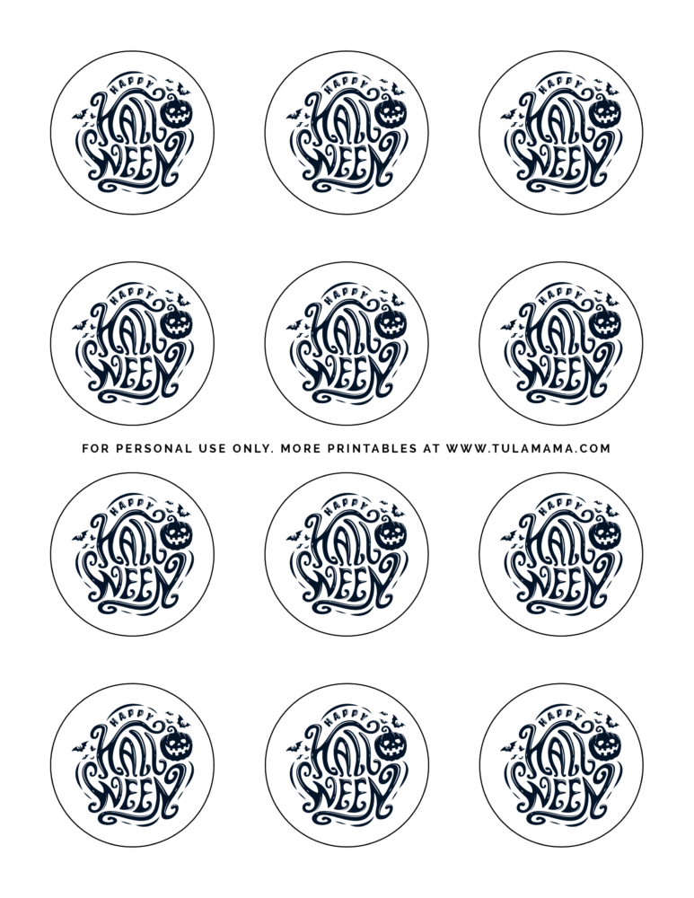 Free Printable Halloween Gift Tags.