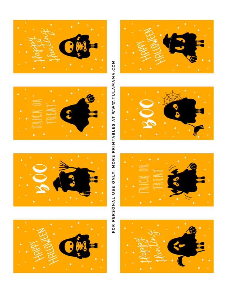 Free Printable Halloween Gift Tags.