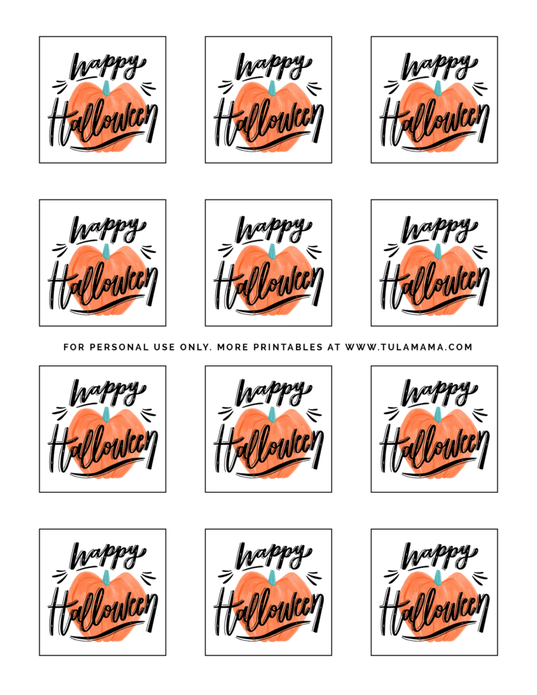 Free Printable Halloween Gift Tags.