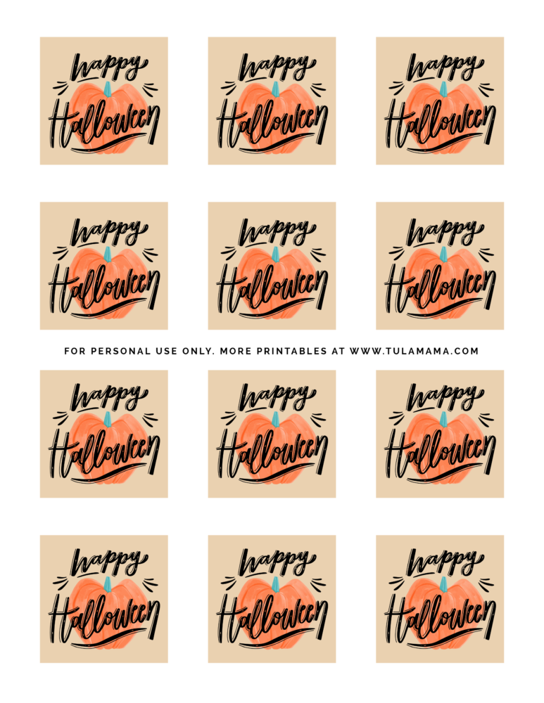 Free Printable Halloween Gift Tags.
