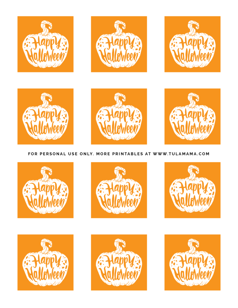 Free Printable Halloween Gift Tags.