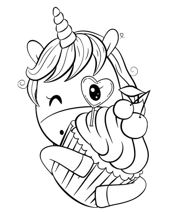 Kawaii Coloring Page Set, Cute Kawaii Coloring Pages For Kids And