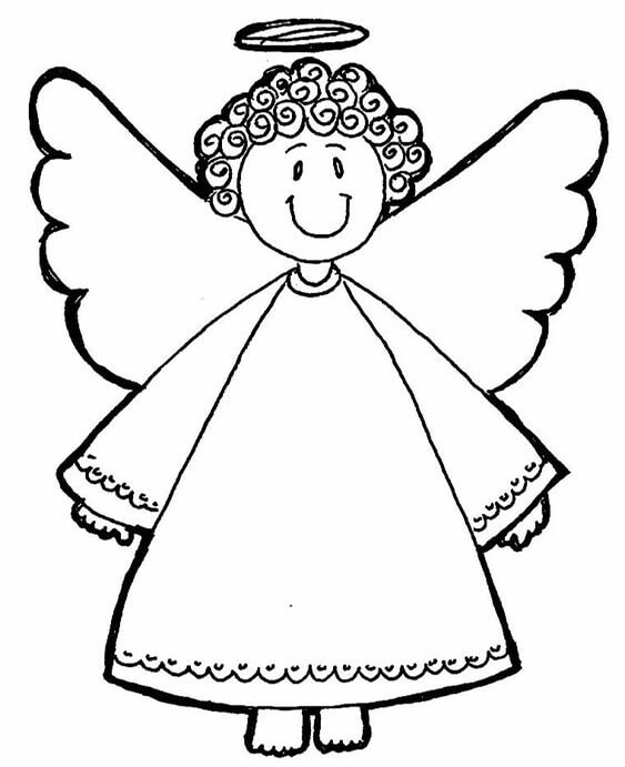 Free & Easy To Print Angel Coloring Pages - Tulamama