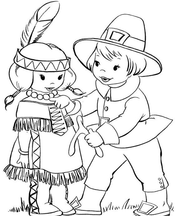 Free & Easy To Print Pilgrim Coloring Pages - Tulamama
