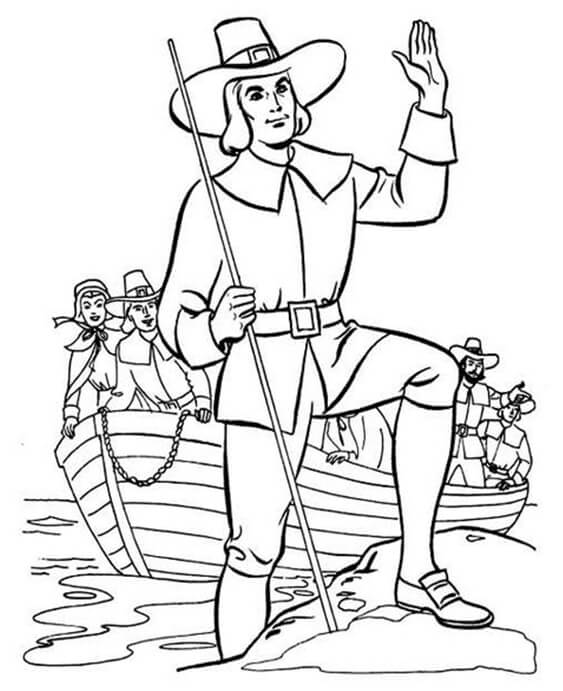 Free & Easy To Print Pilgrim Coloring Pages - Tulamama