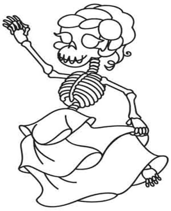 Fun Skeleton coloring pages for your little one. They are free and easy to print. The collection is varied with different skill levels