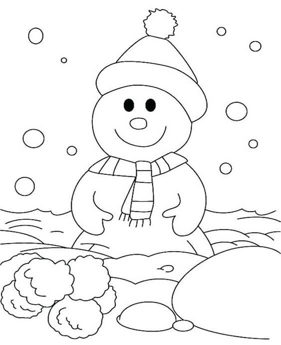 Free & Easy To Print Snow Coloring Pages - Tulamama
