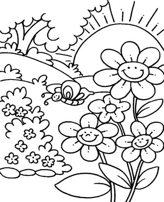 Free & Easy To Print Spring Coloring Pages - Tulamama