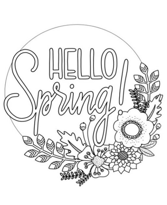 Free & Easy To Print Spring Coloring Pages - Tulamama