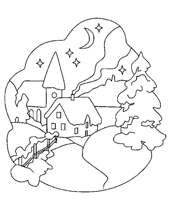 Free & Easy To Print Winter Coloring Pages - Tulamama