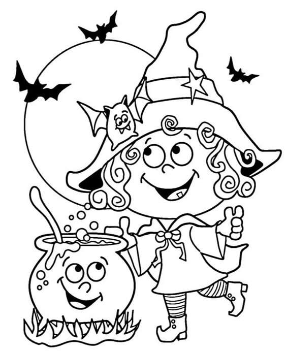 Free & Easy To Print Witch Coloring Pages - Tulamama