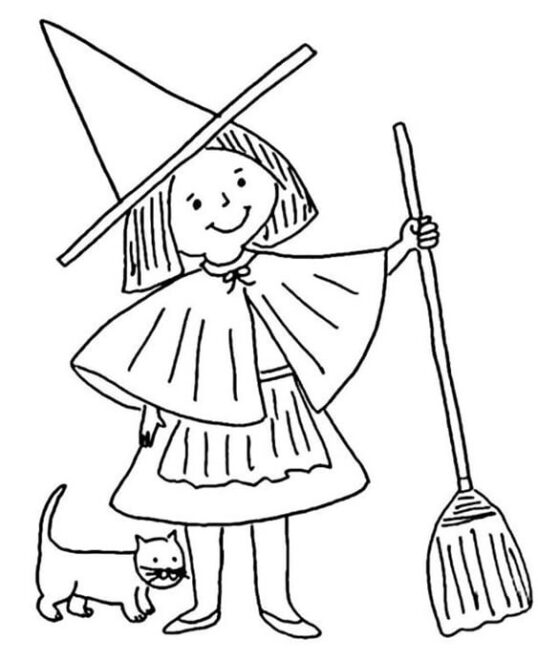 Free & Easy To Print Witch Coloring Pages - Tulamama
