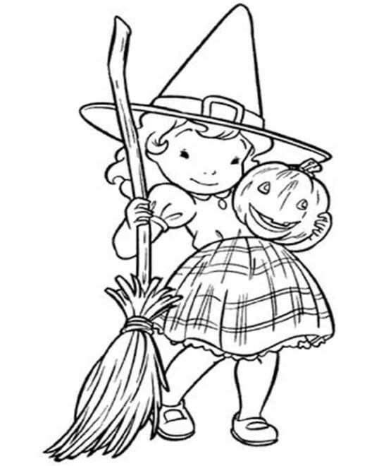 Free & Easy To Print Witch Coloring Pages - Tulamama