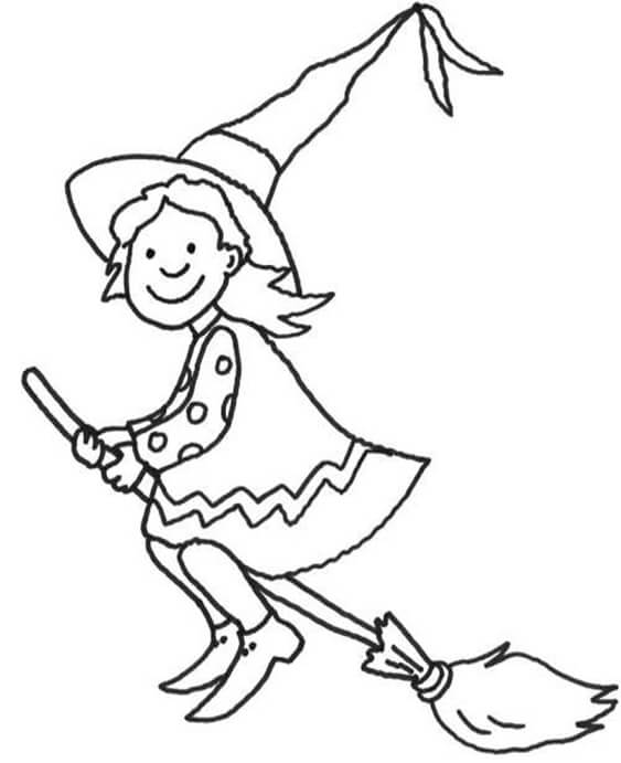 Free & Easy To Print Witch Coloring Pages - Tulamama