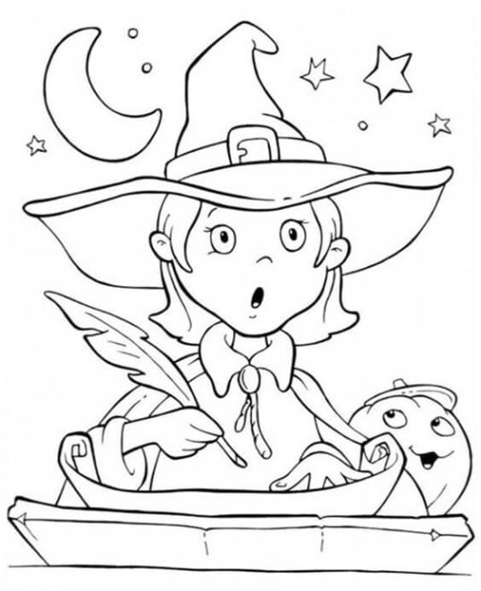 Free & Easy To Print Witch Coloring Pages - Tulamama