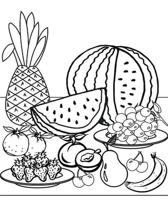 Free & Easy To Print Food Coloring Pages - Tulamama