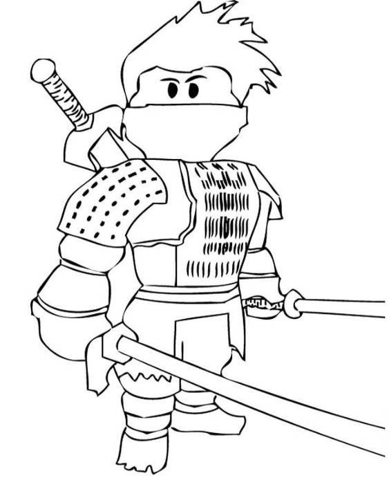 Roblox Ninja Coloring page available as a free download #roblox  #robloxcoloring ##coloringbook,…