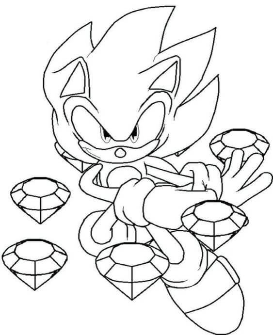 43 coloring pages of Sonic