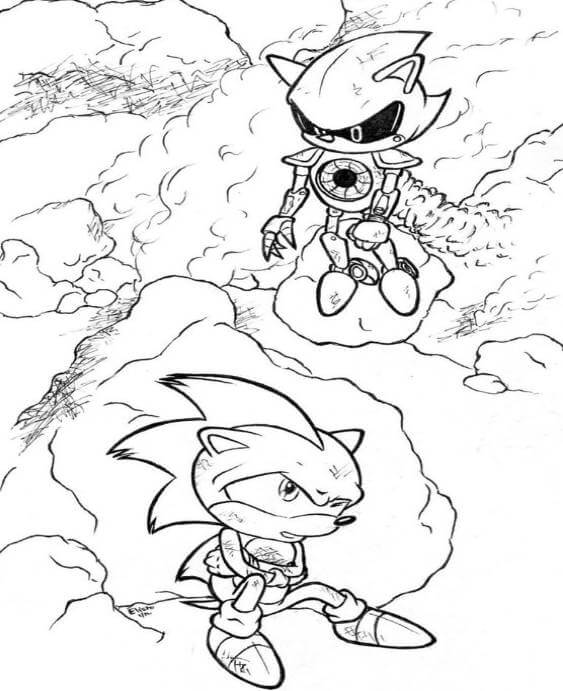 Metal Sonic Coloring Pages