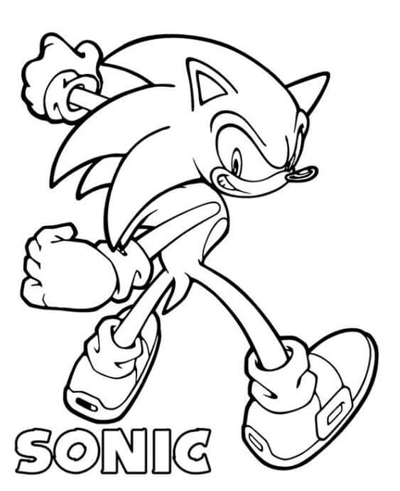 Printable Sonic the Hedgehog Shadow Coloring pages - Printable