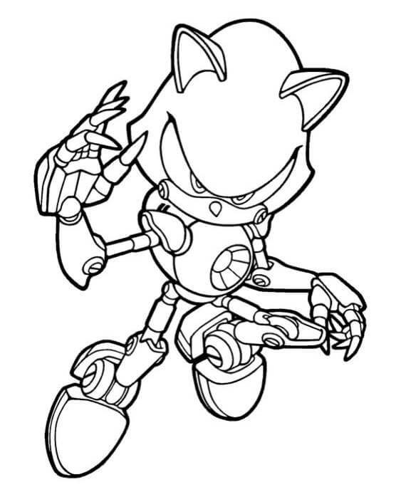 Sonic Shadow coloring page to print 