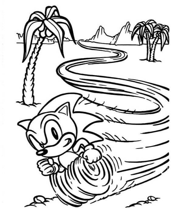 Sonic The Hedgehog Coloring Pages 