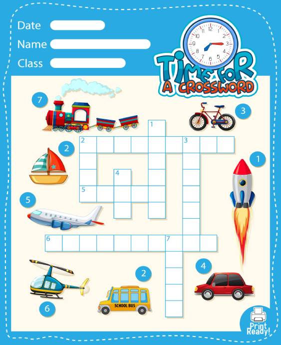 Free And Easy To Print Crossword Puzzles For Kids - Tulamama