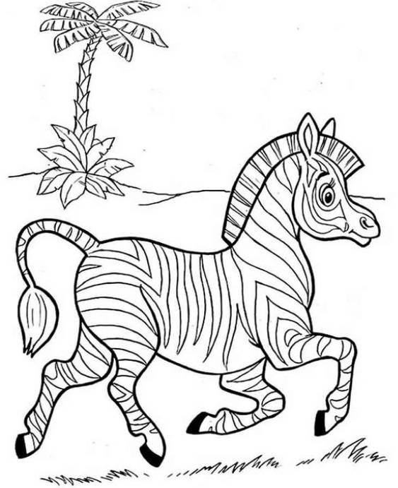 free easy to print zebra coloring pages tulamama