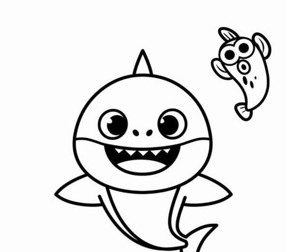 free easy to print baby shark coloring pages tulamama