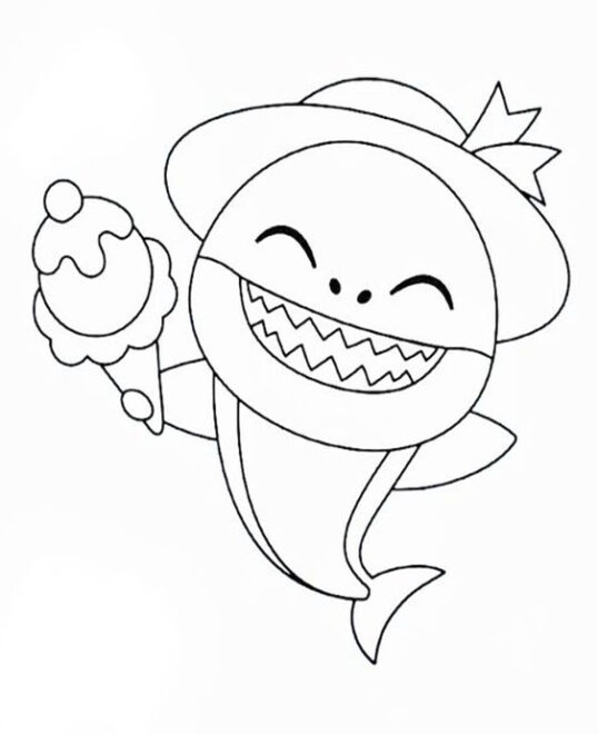 Free & Easy To Print Baby Shark Coloring Pages - Tulamama