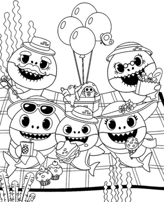 Free & Easy To Print Baby Shark Coloring Pages - Tulamama