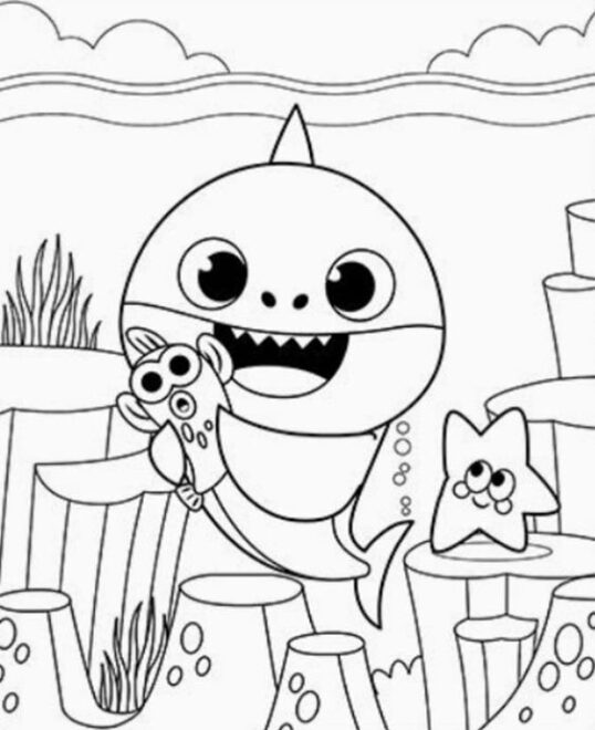 Free & Easy To Print Baby Shark Coloring Pages - Tulamama