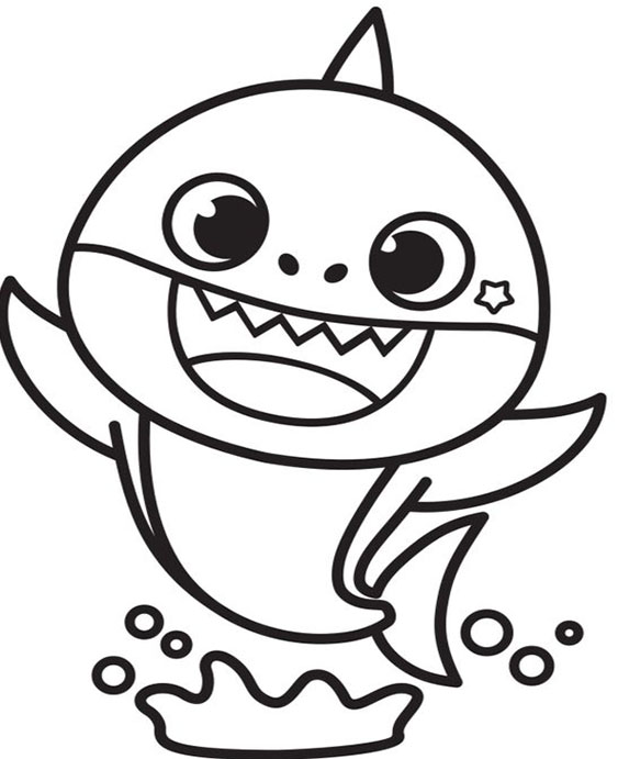 Free Easy To Print Baby Shark Coloring Pages Tulamama