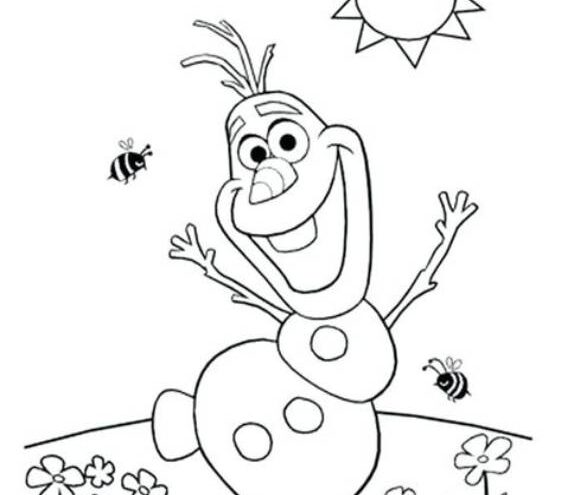 Elsa Anna Olaf Coloring Pages for Girls, Frozen Cartoon Coloring