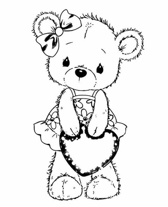 wish bear coloring pages